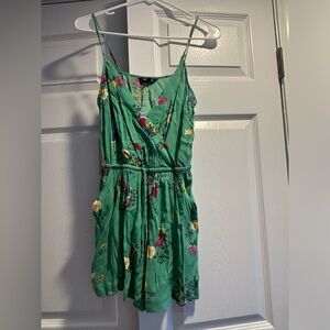 Express floral green romper